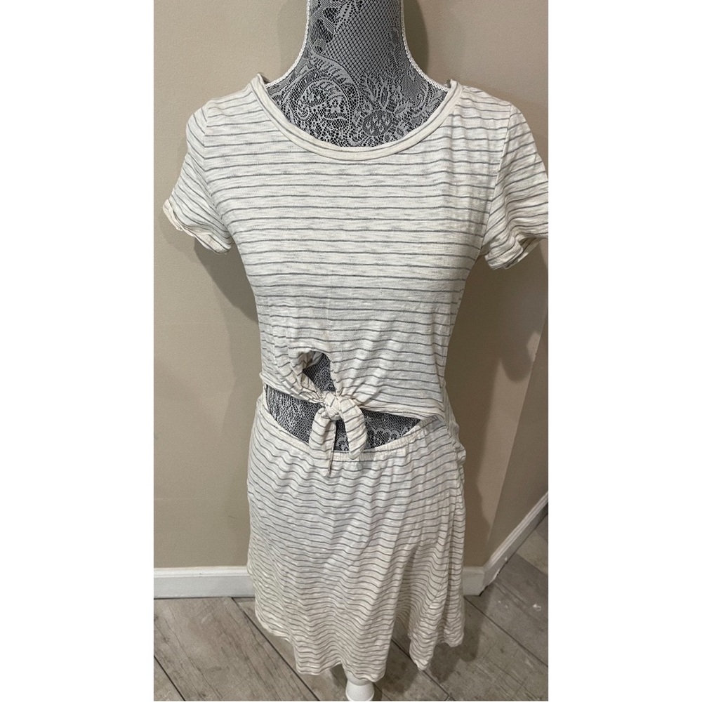 Promesa Boutique Womens Stripe Open Stomach Dress Size M